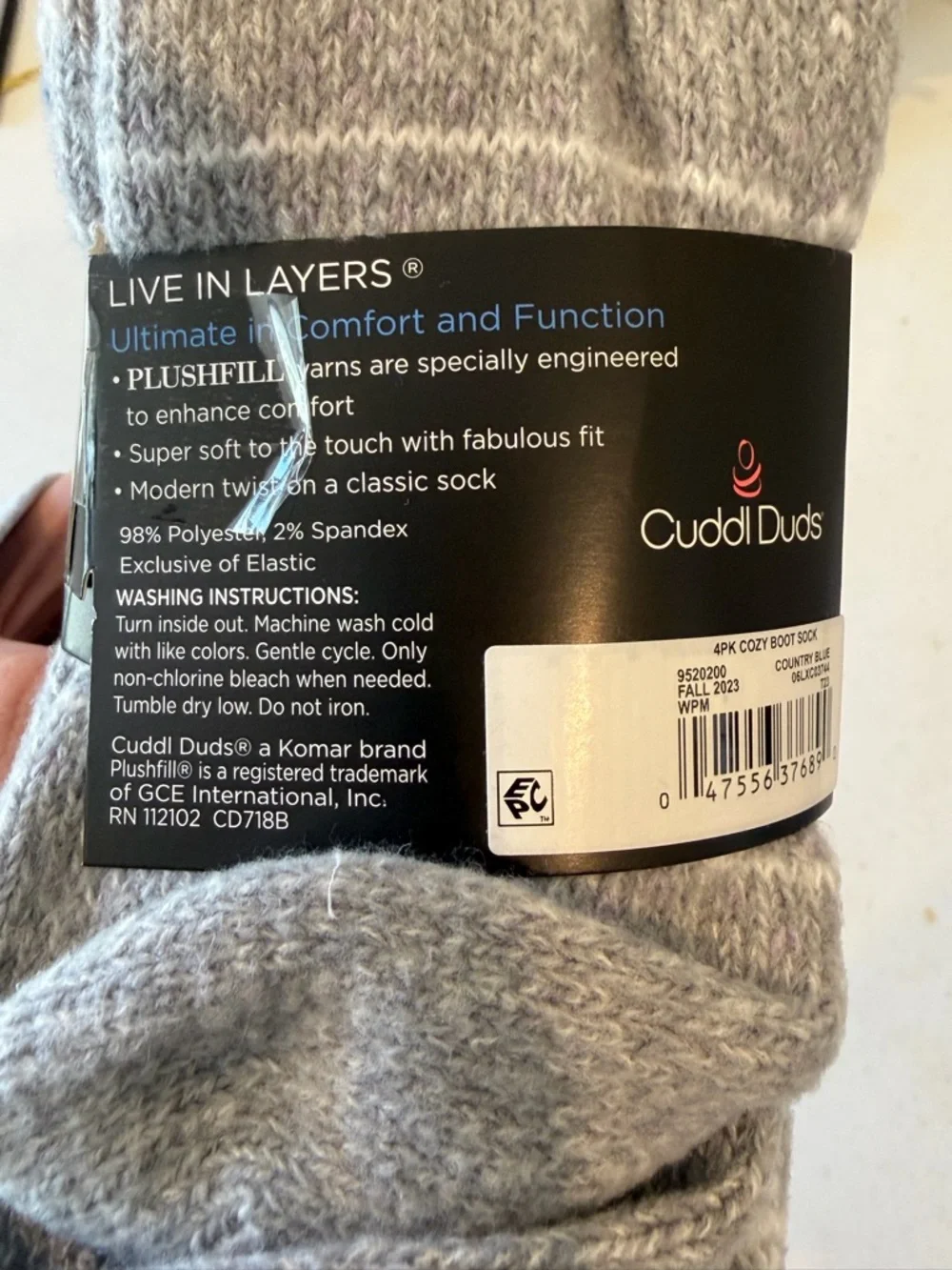 Cuddl Duds Women's Comfort Boot Socks - 4 pairs